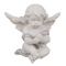 Sitzender Engel mit Kristallherz, ca. 5 cm,