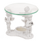 Aromalampe mit Glasschale, Stehende Engel mit