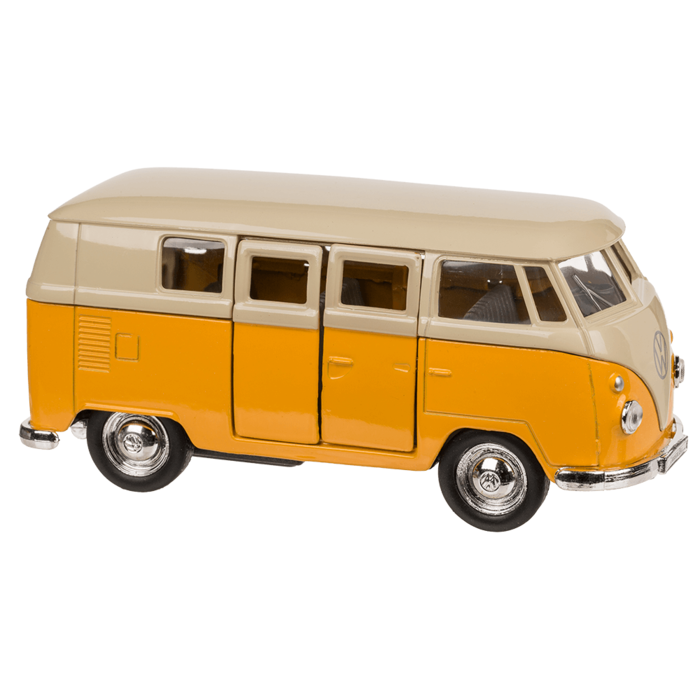 Modellauto mit Rückziehmotor, VW T1 Bus 1963,
