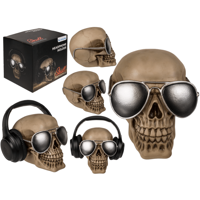 Kopfhörerhalterung, Totenkopf,