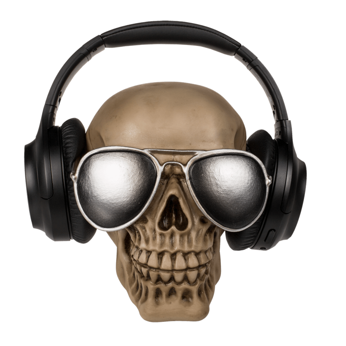 Kopfhörerhalterung, Totenkopf,