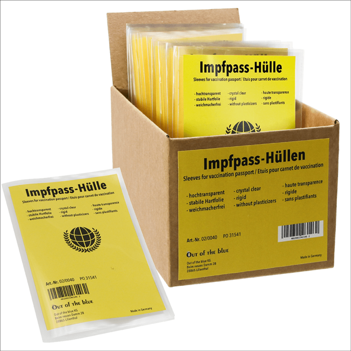 Impfpass Schutzhüllen, ca. 98 x 139 mm,