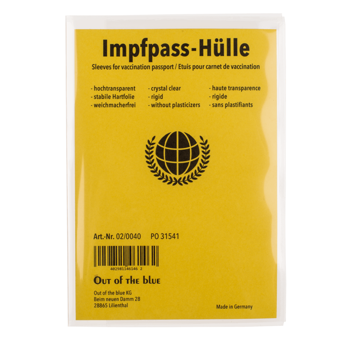Impfpass Schutzhüllen, ca. 98 x 139 mm,