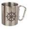 Edelstahlbecher mit Karabiner, Maritim,