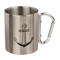 Edelstahlbecher mit Karabiner, Maritim,