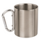 Edelstahlbecher mit Karabiner, Maritim,