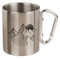 Edelstahlbecher mit Karabiner, Travel,