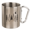 Edelstahlbecher mit Karabiner, Travel,