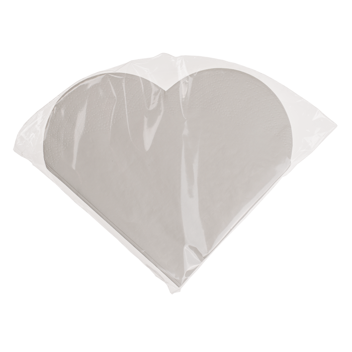 Weiße Papier-Servietten in Herzform,