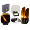 Schwarzer Glas-Teelichthalter, Infinity candle,