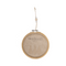 Runder Holzrahmen mit Jutebezug, Christmas Time,
