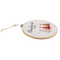 Runder Holzrahmen mit Jutebezug, Christmas Time,
