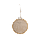 Runder Holzrahmen mit Jutebezug, Christmas Time,