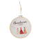 Runder Holzrahmen mit Jutebezug, Christmas Time,
