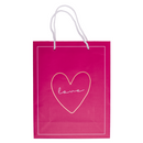 Weiß/pinke Papier-Geschenktüte, Love,
