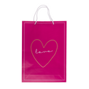 Weiß/pinke Papier-Geschenktüte, Love,
