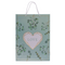 Weiß/grüne Papier-Geschenktüte, Love,