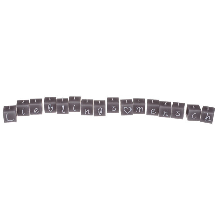 Kerzenblock mit Schrift, Lieblingsmensch,