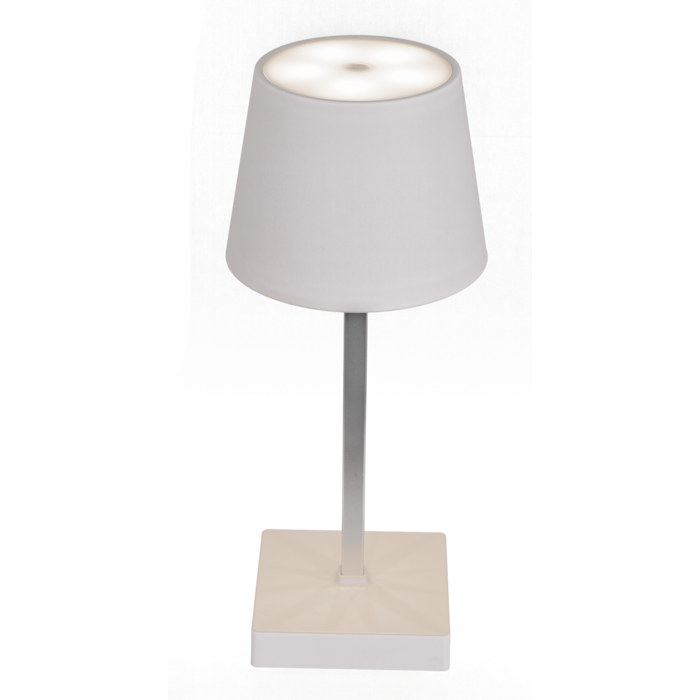 Weiße Tisch-Lampe mit LED,