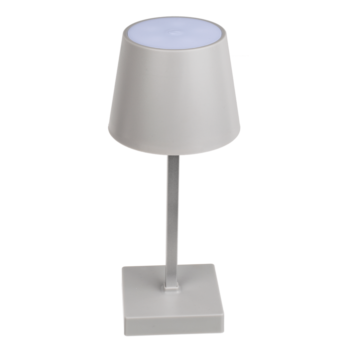 Graue Tisch-Lampe mit LED,