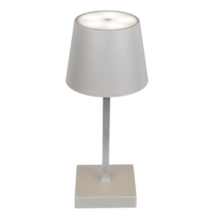 Graue Tisch-Lampe mit LED,