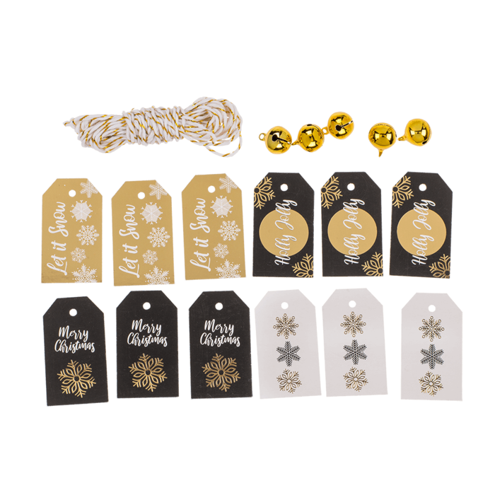 Geschenkanhänger-Set, Golden Shine,