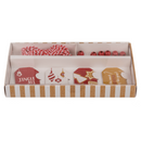 Geschenkanhänger-Set, Natural red,
