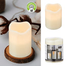 LED Echtwachs Kerze, S, ca. 6,5cm