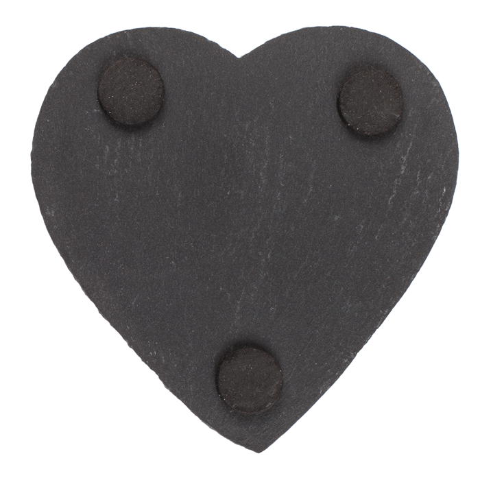 Schiefer-Untersetzer, Herz, ca. 10 cm,