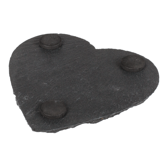 Schiefer-Untersetzer, Herz, ca. 10 cm,