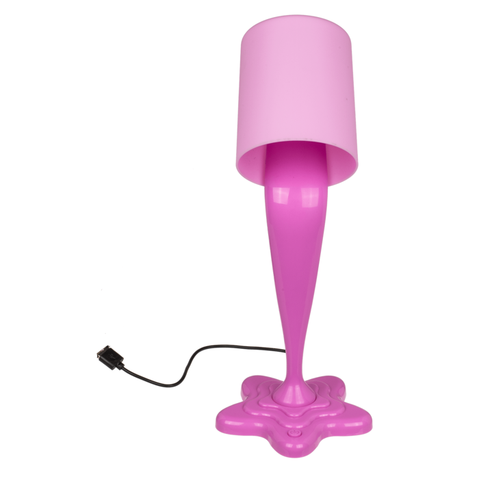 Tischleuchte, Farbtopf, neon-pink, ca. 30 cm,
