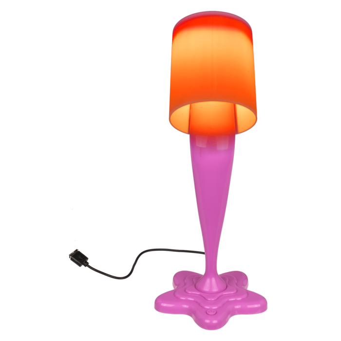 Tischleuchte, Farbtopf, neon-pink, ca. 30 cm,