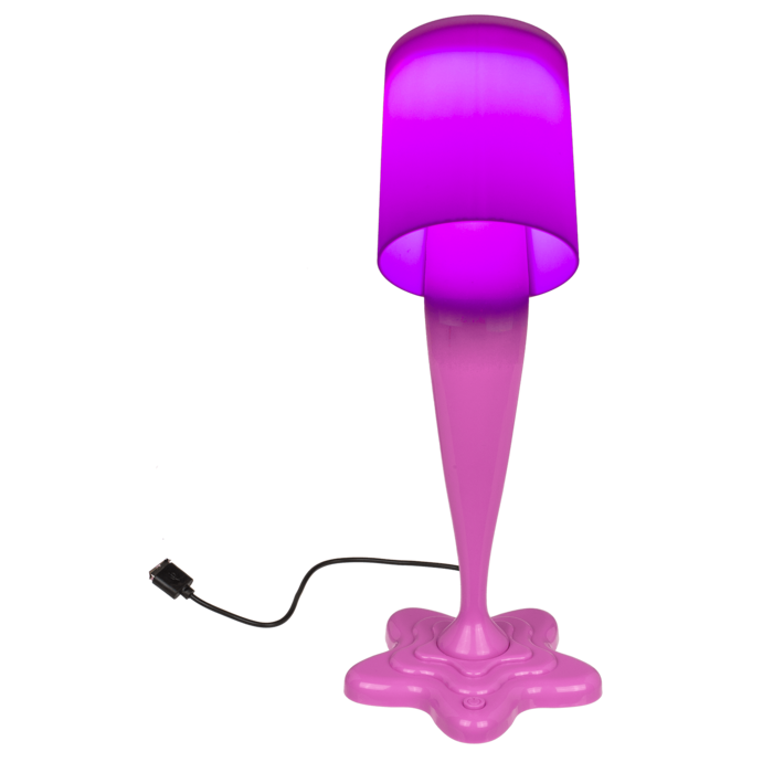 Tischleuchte, Farbtopf, neon-pink, ca. 30 cm,