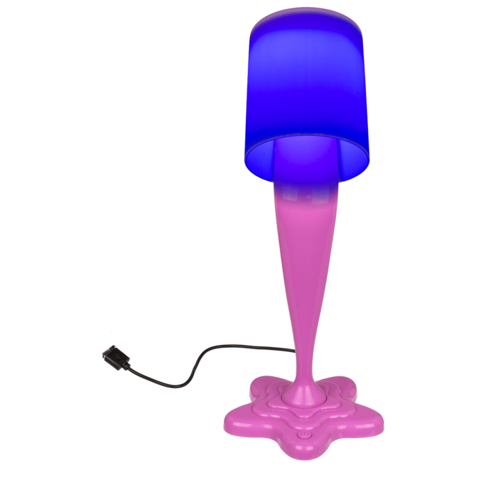 Tischleuchte, Farbtopf, neon-pink, ca. 30 cm,