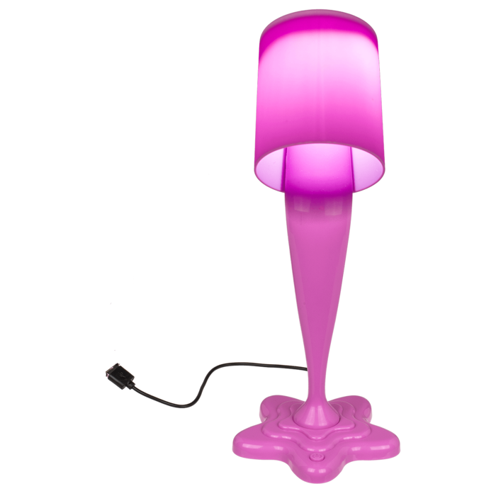 Tischleuchte, Farbtopf, neon-pink, ca. 30 cm,