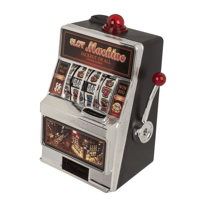 Spardose, Spielautomat, mit Klingel & LED,