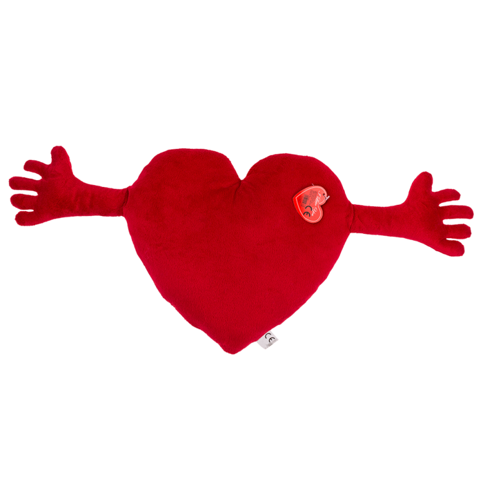 Rotes Plüschherz mit Armen, ca. 70 cm