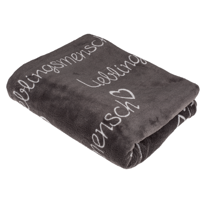 Graue Kuscheldecke, Lieblingsmensch,