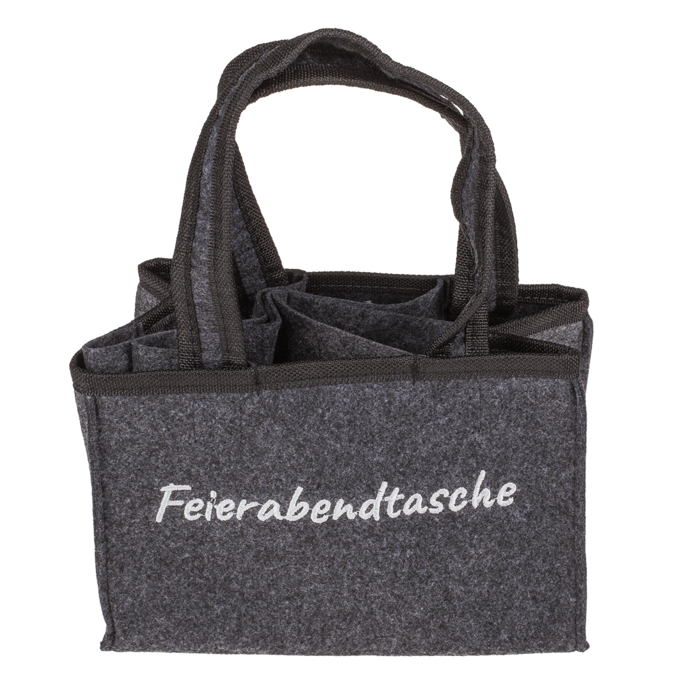 Flaschentasche aus Filz mit 6 Fächern,