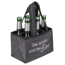 Flaschentasche aus Filz mit 6 Fächern,
