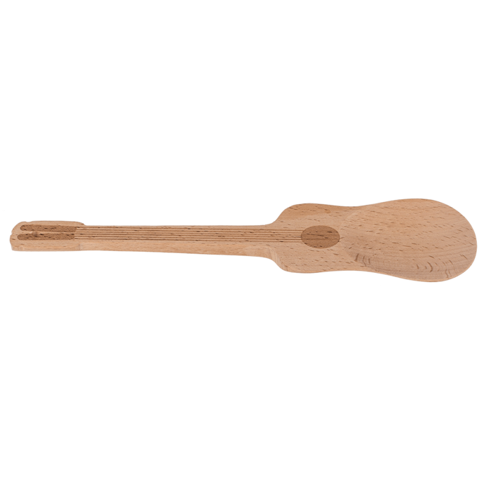Holz-Salatlöffel, Gitarre,