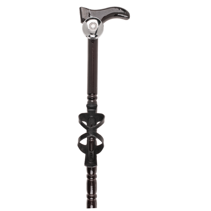 Holz-Spazierstock mit Getränkehalter & Klingel,