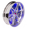 Wanduhr, Felge, mit blauer LED, D: ca. 27 cm,