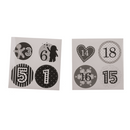 Schwarz/silberner Adventskalender,