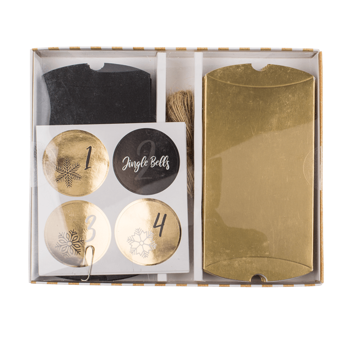 Schwarz/goldener Adventskalender,