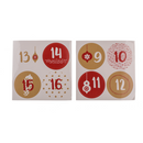 Rot/naturfarbener Adventskalender,