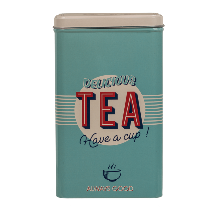 Rechteckige Metall-Dose, Nostalgie (Coffee, Tea &