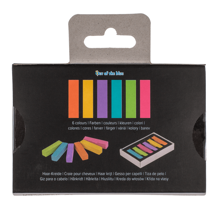 Haar-Kreide, ca. 4 cm, 6-farbig sortiertes Set