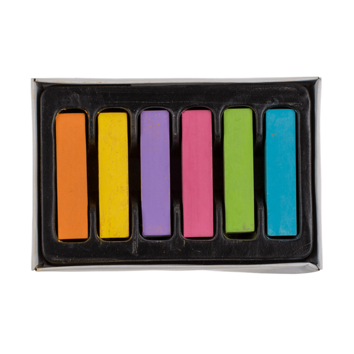 Haar-Kreide, ca. 4 cm, 6-farbig sortiertes Set