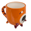 Becher, Monster, verkehrt herum, orange,